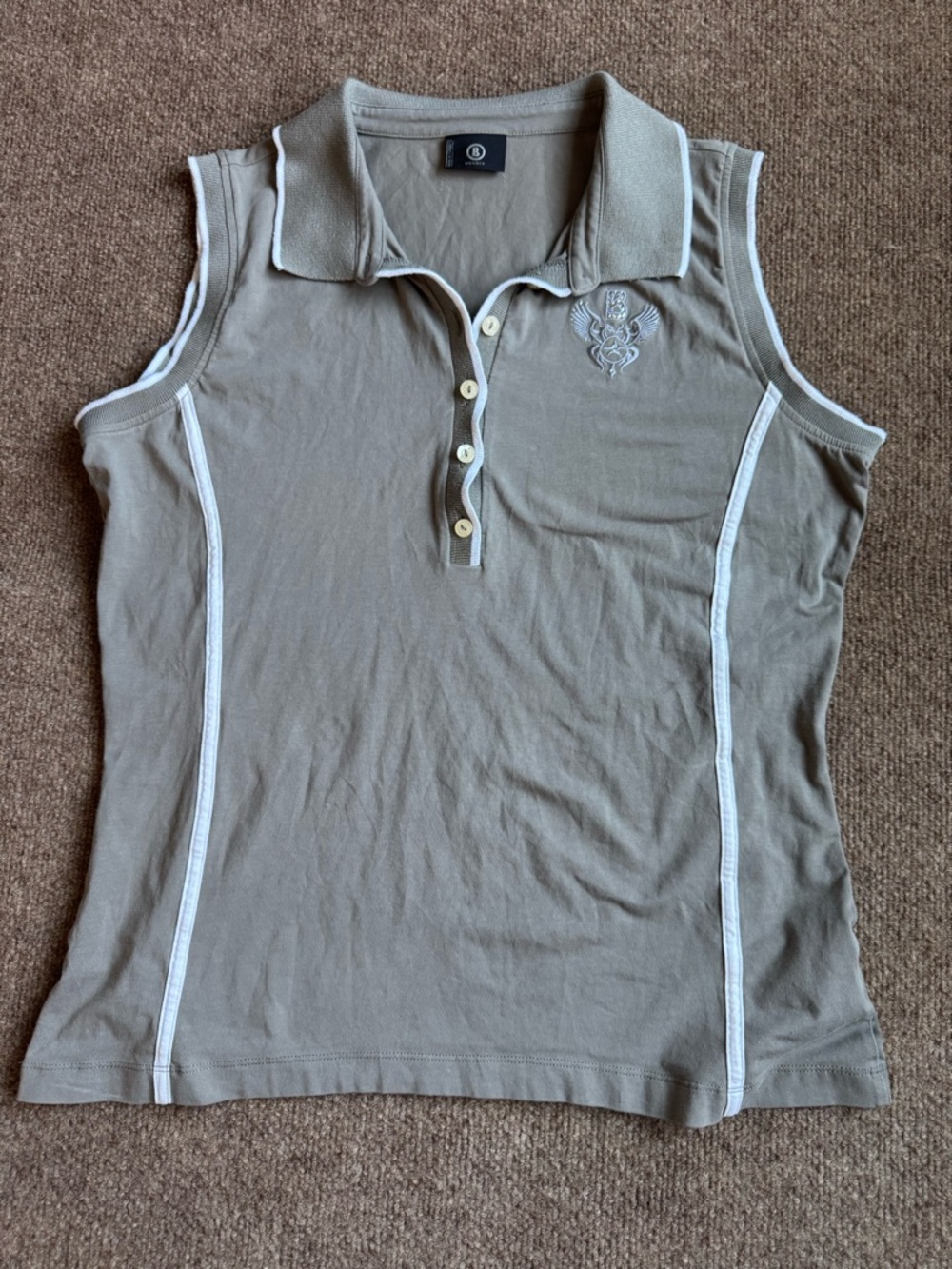 Women’s Sage Green Performance Athletic Bogner Golfing polo shirt Large - Picture 3 of 9